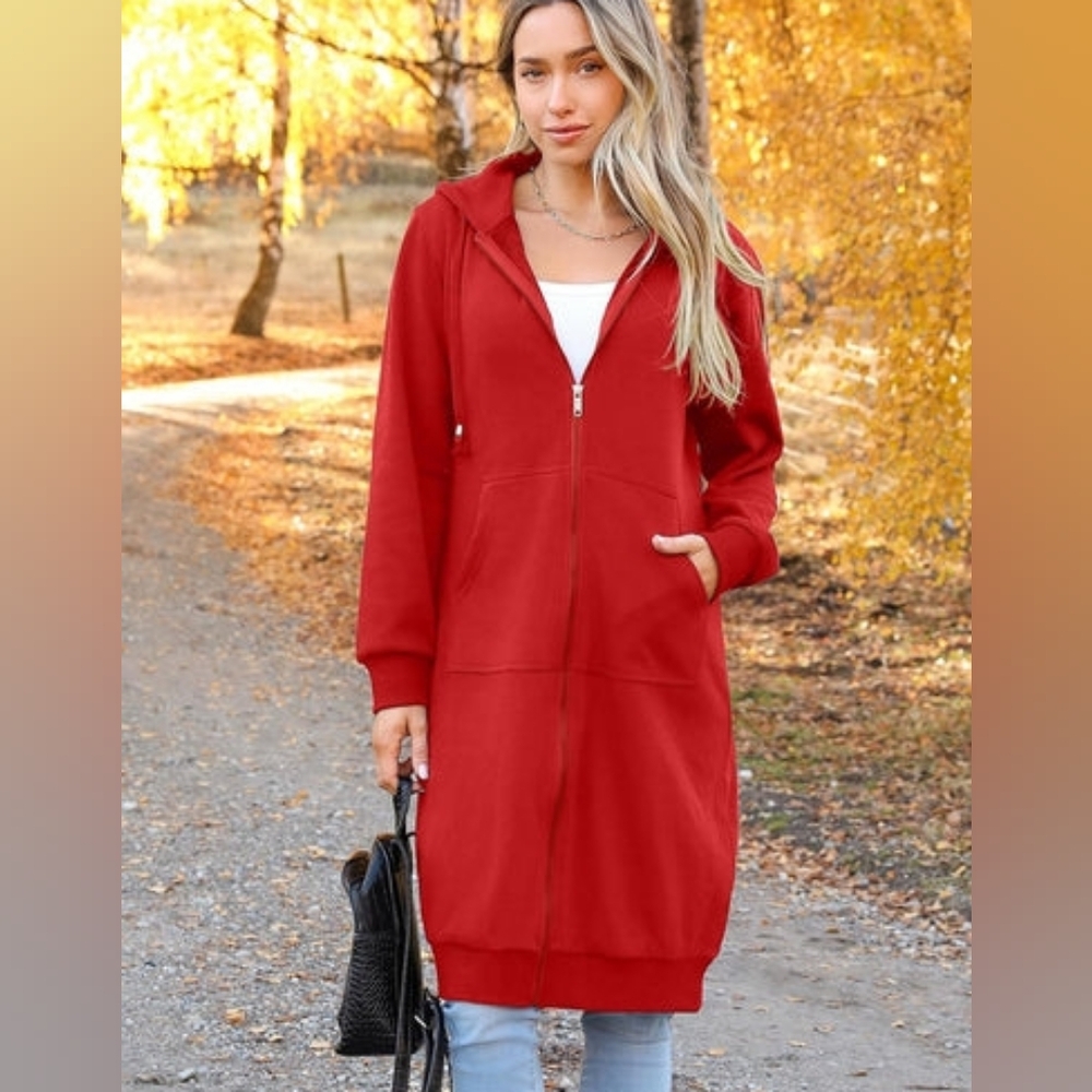 ZEAGOO |  longline hooded sweater+dress+tunic